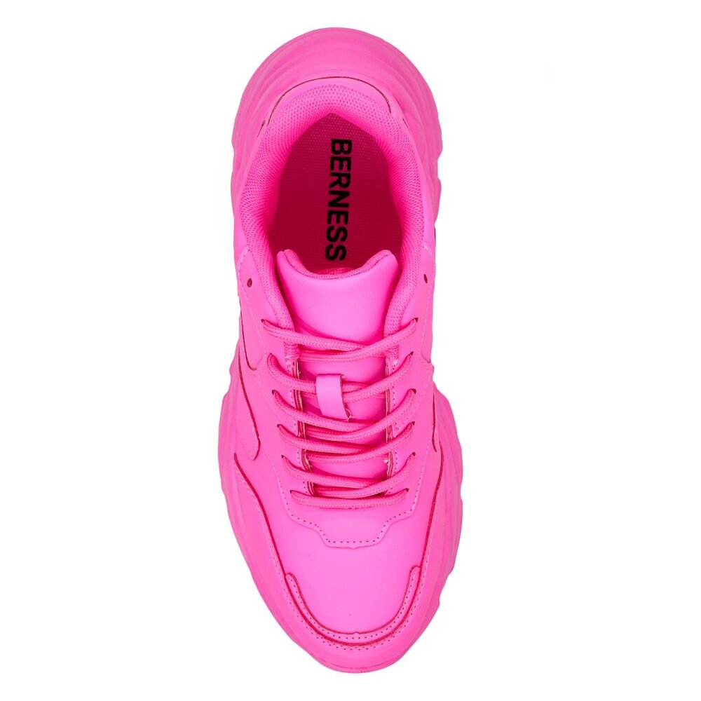 NEW BLAIR Electric Crush Neon Pink Platform Sneakers - Picture 6 of 8